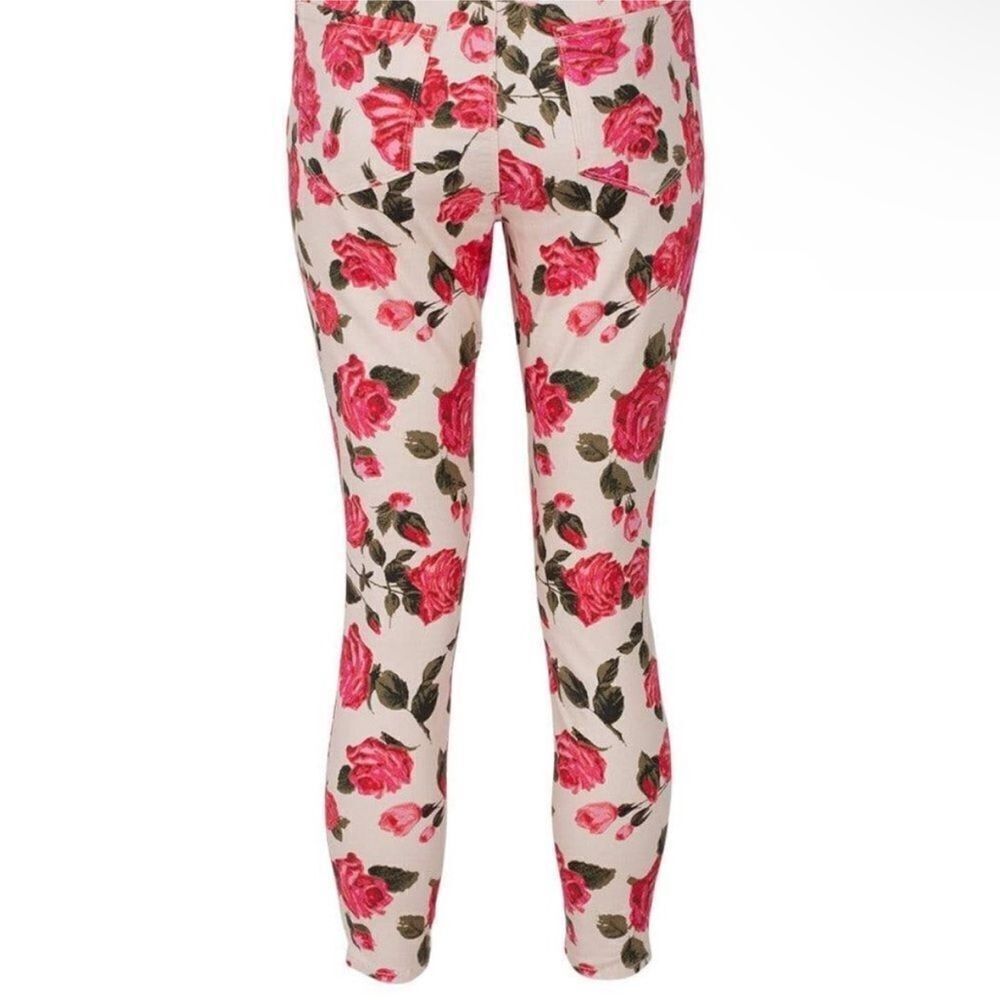 L'AGENCE High Rise Floral PrintNWT Size 26 Stretch Denim Ankle Cropped Skinny - Picture 3 of 4